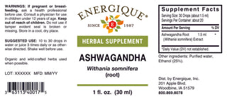 Ashwagandha 1 oz. from Energique® Promotes energy, vitality, fitness.