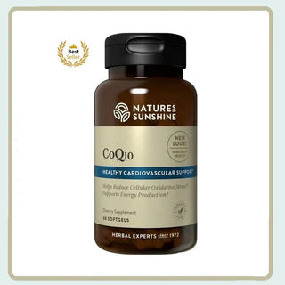 CoQ10 <!!! Co Q 10!!><br>Reduces oxidative stress, boosts energy production
