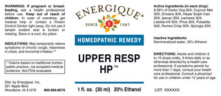 Upper Resp HP 1 oz. from Energique® Cough, inflammation, bronchitis