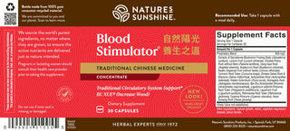 Blood Stimulator TCM Conc. (30 caps) <br>Supports healthy circulation