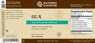 GC-X 100 caps<!GCX!> <br>Circulatory and intestinal systems support
