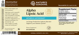 Alpha Lipoic Acid (60 caps) <BR>The universal antioxidant.