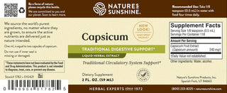 Capsicum Extract (2 fl. oz.) <br> Provides digestive and circulatory support