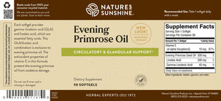 Evening Primrose Oil <br> Supports the glandular and circulatory systems.