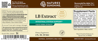 LB Extract (2 fl. oz.)<br>Supports intestinal system.  Encourages elimination