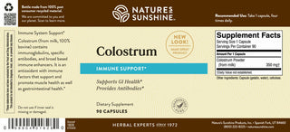 Colostrum <br>Promotes muscle health and gastrointestinal health.