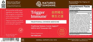 Trigger Immune<br>Traditionally used for Immune system support