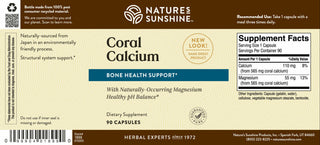 Coral Calcium <br>Offset acidity, maintains pH levels, strong bones & teeth