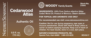 Cedarwood Authentic (15 ml)<br> Facilitates mental focus and concentration