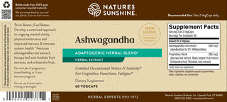 Ashwagandha (60 vcaps) <br>stabilized stress response and cognitive performance