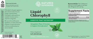 Chlorophyll, Liquid <br>Promotes intestinal, digestive and immune health.