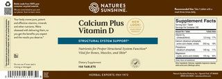 Calcium Plus Vitamin D <br> Supports bones, muscles and skin