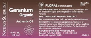 Geranium Organic (15ml)<br>For healthy looking skin
