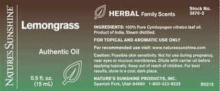 Lemongrass (15ml)<br>Improves the appearance of healthy looking skin
