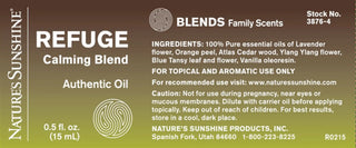 Refuge Calming Blend (15ml) <br> Diffuses in a room for calming effect