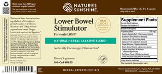 Lower Bowel Stimulator <BR>Supports bowel regularity and stimulation