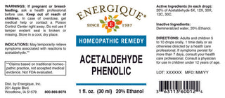 Acetaldehyde Phenolic 1 oz. from Energique® Reactions to acetaldehyde
