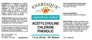 Acetylcholine Chloride Phenolic 1 oz. from Energique® Chest congestion
