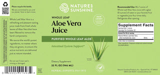 Aloe Vera, Whole Leaf  <br> Benefits for the intestinal system