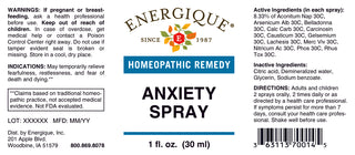 Anxiety Spray 1 oz. from Energique® Fearfulness, restlessness, fear.
