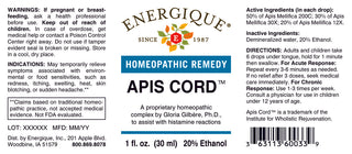 Apis Cord 1 oz. from Energique® Allergic responses from food & more.
