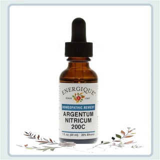 Argentum Nitricum 200C - 1 oz. Relieves loose stools from eating sweets or from any excitement.