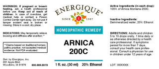Arnica 200C 1oz. from Energique® Bruising, stiffness after exertion.
