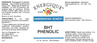 BHT Phenolic 1oz.from Energique® symptoms with reactions to BHT.
