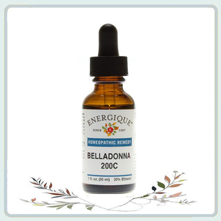 Belladonna 200C - 1oz. Relieves sudden flushes of heat or fever, especially with a red face.