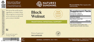 Black Walnut <br>May help to repel unwanted intestinal invaders
