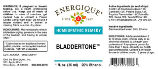 Bladdertone 1oz. from Energique® Urging, pressure in bladder area