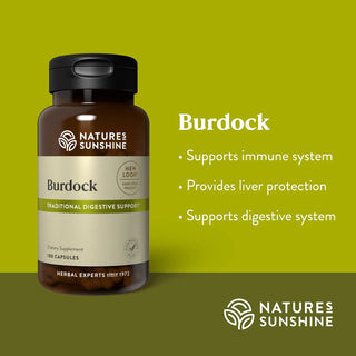 Burdock <br> Detoxifies the blood and promote healthy circulation.