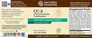 CC-A Yerba Santa Liquid<!!cca!!><br>Supports the immune & respiratory systems

