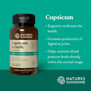 Capsicum & Garlic w/Parsley (100 caps) <br> Cardiovascular health
