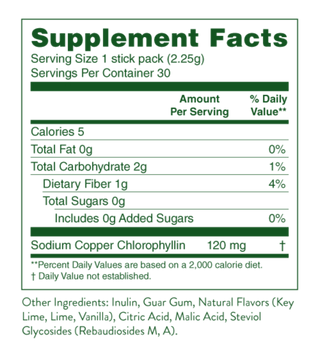 Chlorophyll Stick Packs <br>Digestive, intestinal, and immune health