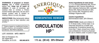 Circulation HP 1 oz. from Energique® Fluid retention and anxiety

