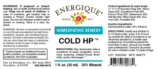 Cold HP 1 oz. from Energique® Runny nose, sneezing, fever, discharges.
