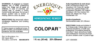 Colopar 1 oz. from Energique® Constipation, flatulence & rumbling
