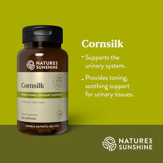 Cornsilk <br> Traditionally used for soothing urinary discomfort