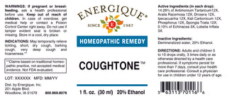 Coughtone 1 oz. from Energique® Dry, barking, deep cough & hoarseness
