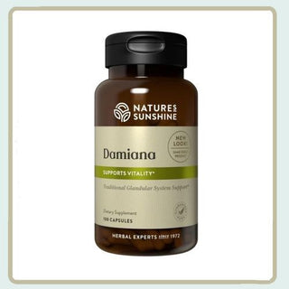 Damiana<br>Supports the glandular system and vitality
