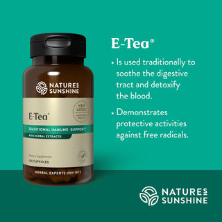 E-Tea<!etea!><br>To soothe the digestive tract and detoxify the blood
