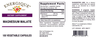 Magnesium Malate 100 veg. caps
