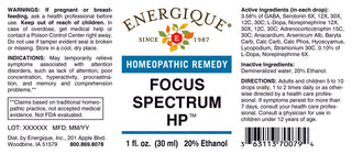 Focus Spectrum HP 1 oz. from Energique® Poor concentration, attention.