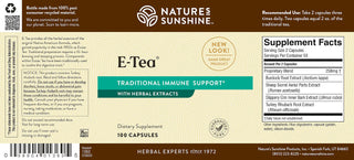 E-Tea<!etea!><br>To soothe the digestive tract and detoxify the blood