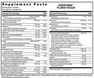 Enervimin Flora Focus 120 tabs from Energique®  immunity & microbiome

