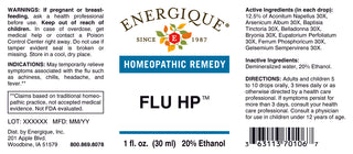 Flu HP 1 oz. from Energique® Achiness, chills, headache and fever.