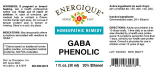 Gaba PH 1 oz. from Energique® Symptoms linked with reactions to GABA