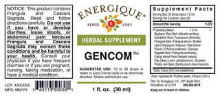 Gencom 1 oz. from Energique® Blood, lymph, liver & bowel fortifier