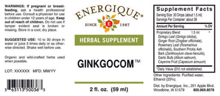 Ginkgocom 2 oz. from Energique® Circulatory system & brain support.